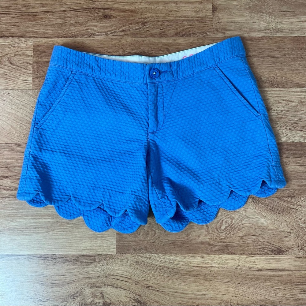 Lilly Pulitzer Blue The Buttercup Short Stonewash Shorts Women Size 00